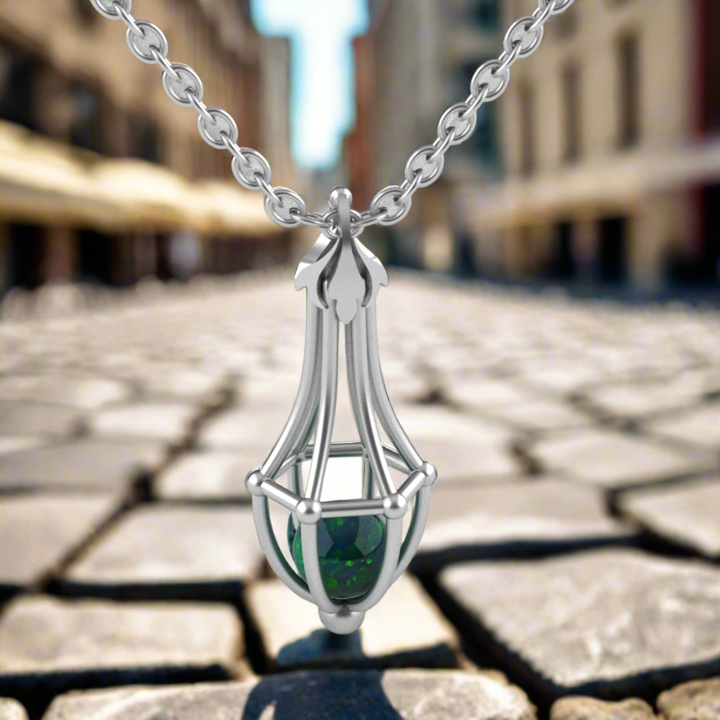Opal Enclosure Pendent